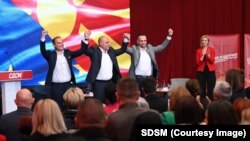 Премиерот и лидер на СДСМ Димитар Ковачевски на партиска трибина во Крива Паланка