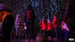 Скопје украсено за Нова Година.