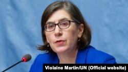 Портпаролката на ОН, Лиз Тросел.