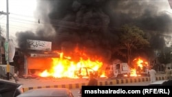 په کوټه کې د یو پخوانۍ چاودنې عکس 