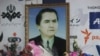 A memorial to former Tajik parliament chairman Safarali Kenjaev, who was assassinated in 1999.
