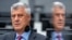 Hashim Thaçi gjatë një paraqitjeje para Dhomave të Specializuara në Hagë. 