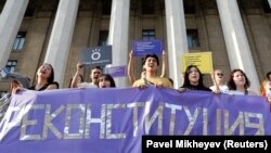 Марш движения «Oyan, Qazaqstan» в День Конституции. Алматы, 30 августа 2019 года.