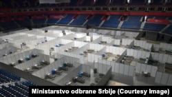 Improvizovana COVID-19 bolnica u Štark areni u Beogradu, 7. juli, 2020. 