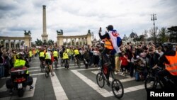 Doček studenata iz Srbije u Budimpešti, 5. april 2025. 