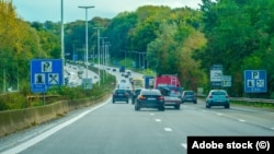 Trafic pe autostrada din jurul Bruxelles-ului, Belgia
