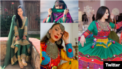 Афганистански жени споделят в социалните мрежи снимки на традиционни афганистански дрехи.