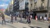 Serbia - Belgrade - Police arrives at blockade in Belgrade center near Brankov bridge, where group of citizens block traffic - June 20 2025