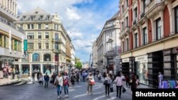 Архивное фото. Улица в центре Осло