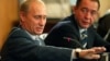 Михаил Лесин с Владимиром Путиным, 2002 год
