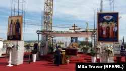 Predstavljanje temelja rusko-srpskog hrama i duhovnog kulturnog centra, koji se gradi u čast porodice Romanov, Banja Luka (17. septembar 2018.)