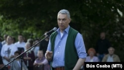 Lázár János építési és közlekedési miniszter Nagykőrösőn 2025. április 29-én