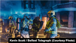 Incidente violente la Ballymena, în Irlanda de Nord, pe 9 iunie 2025. 