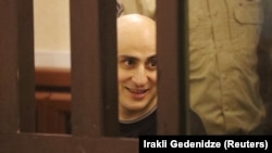 2021 წლის აპრილი, თბილისის საქალაქო სასამართლო. ფოტო გადაღებულია მელიას პატიმრობის დროს.