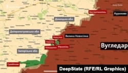 Новопавловское направление на карте проекта DeepState