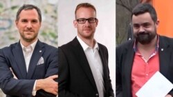 De la stânga la dreapta Zdenek Hrib, Ondrej Kolar și Pavel Novotny, presupusele ținte ale unui complot rus