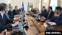 Generalni sekretar NATO-a Mark Rutte sa članovima Predsjedništva BiH, Sarajevo, 10. mart 2025.