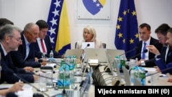 Vijeće ministara BiH na čelu s predsjedavajućom Borjanom Krišto, u Sarajevu, 29. august 2024. 