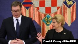 Kolinda Grabar-Kitarović i Aleksandar Vučić