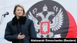 Наталія Поклонська в окупованій Макіївці, Донецька область, березень 2019 року