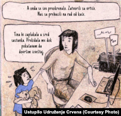 Mamama bilo teško posebno za vrjieme lockdowna kad nisu radili vrtići. Sve priče u stripovima možete pogledati na stranici Udruženja Crvena i Centra za ženske studije Beograd.