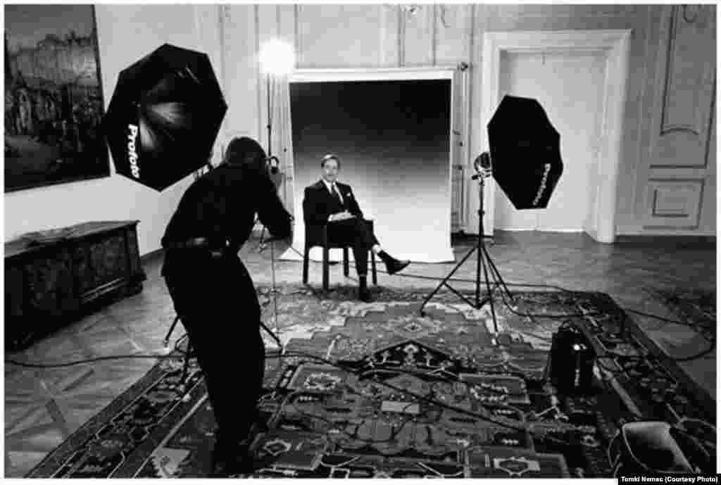 პრეზიდენტი ვაცლავ ჰაველი ფოტოსესიაზე, 1992 წელს.