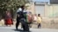 An Afghan family leaves Kunduz following clashes between Taliban and Afghan security forces. (File photo August 22).