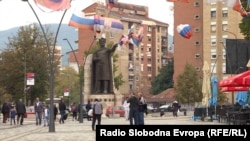 Zastava Srbije i Rusije u Severnoj Mitrovici