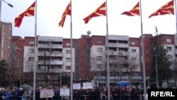 Од последниот протест на стечајците пред Владата 