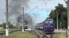 An image of the aftermath of the attack on trains in Sumy, posted online by Ukrainian Deputy Prime Minister Oleksiy Kuleba on October 4. 