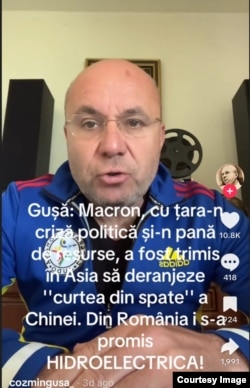 Pe TikTok, Cozmin Gușă a făcut o postare în care susține că Hidroelectrica ar fi fost vândută Franței.