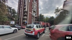 Пожар во скопската населба Аеродром. 