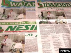 Ziare publicate în Turkmenistan pe 29 iunie, ziua de naștere a președintelui turkmen Gurbangulî Berdîmuhamedov.