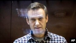 Opozitari rus, Aleksei Navalny, gjatë një paraqitjeje në një gjykatë në Moskë më 20 shkurt të vitit 2021. 