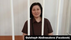 Канышай Мамыркулова на одном из заседаний суда