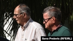 Mihailo Banjević (desno) i njegov advokat Tomislav Dedić, Podgorica