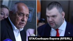 Лидерите на ГЕРБ Бойко Борисов (вляво) и на "ДПС - Ново начало" Делян Пеевски. Колаж.