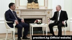 Садыр Жапаров и Владимир Путин.