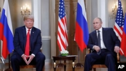 Donald Trump i Vladimir Putin, Helsinki, juli 2018.