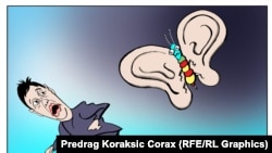 Karikatura Predraga Koraksića Coraxa