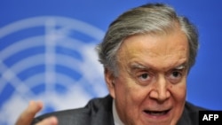 ევროკავშირის საგანგებო წარმომადგენელი პიერ მორელი ჟენევაში გამართულ პრესკონფერენციაზე