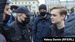 Егор Бутаков на акции протеста (архивное фото) 