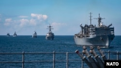 Nave militare la manevre în Marea Baltică (imagine de arhivă)