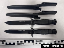 Arme descoperite de Poliție la perchezițiile asupra mașinilor care veneau, pe 8 decembrie, la București.