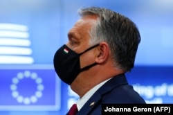 Orbán Viktor 2021. május 25-én Brüsszelben.