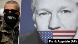 Protesti protiv izručenja Asanža ispred Vestminsterskog suda, maj 2019.