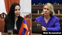 გარეკანზე: სომხეთისა და საქართველოს მმართველი პარტიების წარმომადგენლები, მარია კარაპეტიანი და ნინო წილოსანი