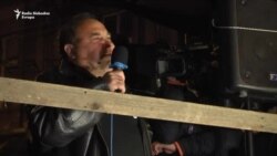 Desimir Stojanov na protestu