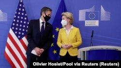  Antony Blinken i Ursula von der Leyen u Brusselsu, mart 2021. godine
