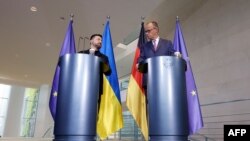 Merz și Zelenski la conferința lor de presă comună